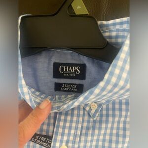 Chaps Men's Light Blue Gingham Shirt